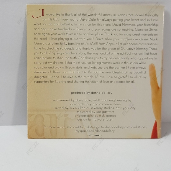 Donna De Lory - Sanctuary Music CD (2009, Nutone Music) - Pre-Owned - Picture 6 of 10